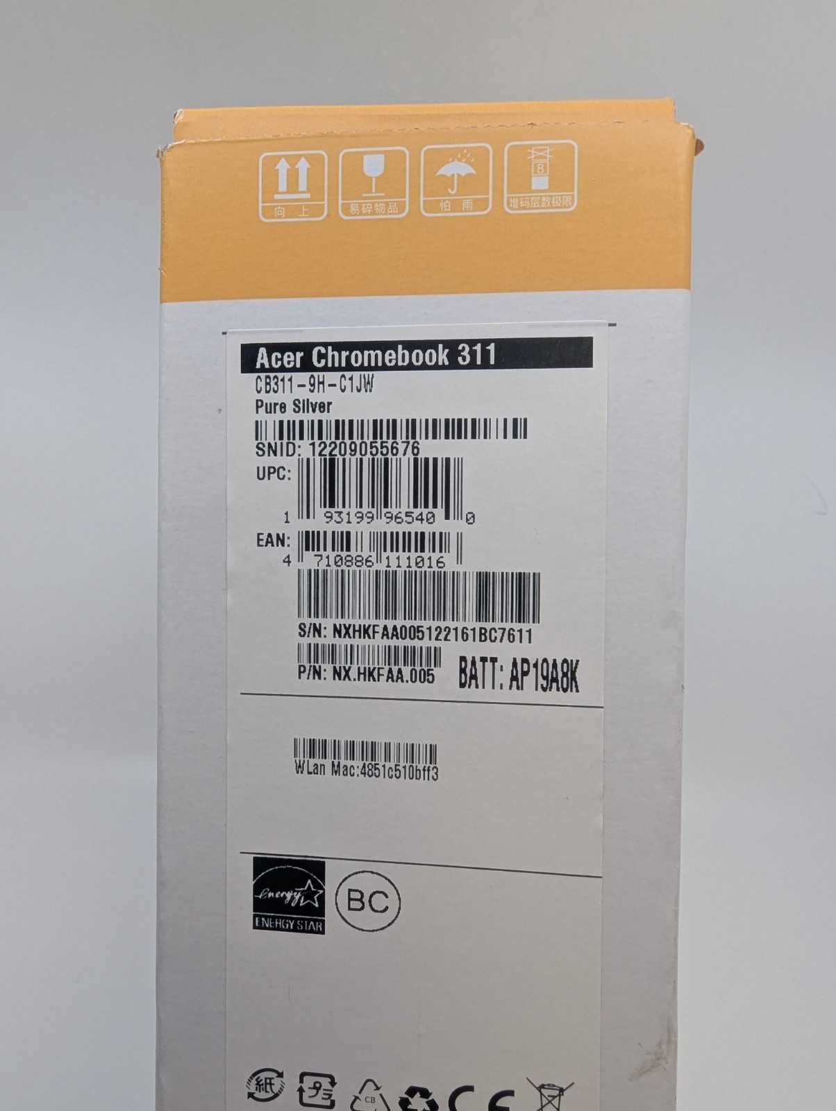 Acer Chromebook CB311-9H Series Model #N17Q8 (Silver)
