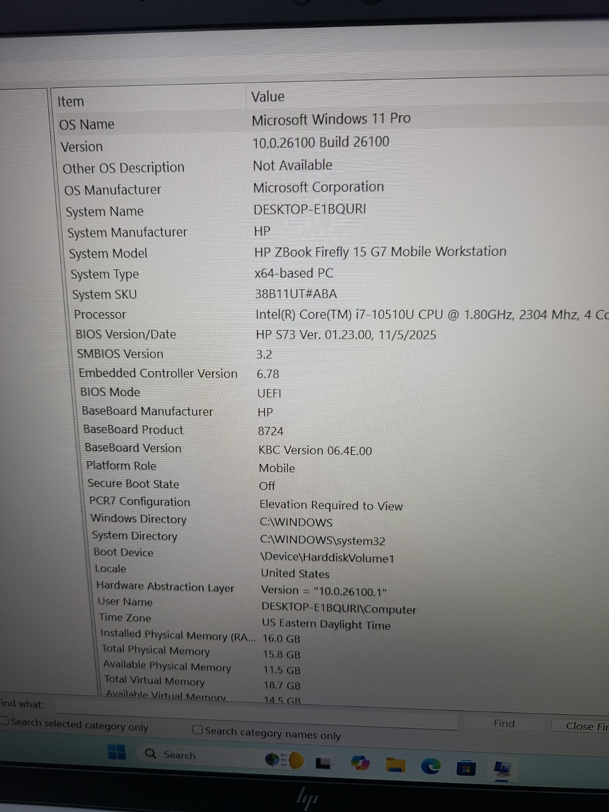 HP zBook Firefly 15 G8 i7-1165G7 2.80GHz 16GB RAM 512GB SSD Win 11 Pro w/Charger