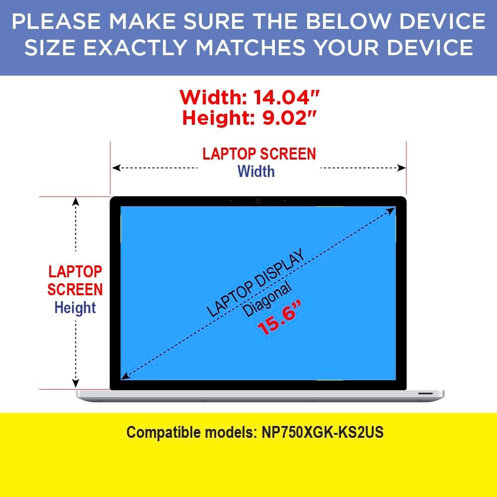 Matte Anti-Glare Screen Protector for 15.6 inch Samsung Galaxy Book4 360 – 2 Pac
