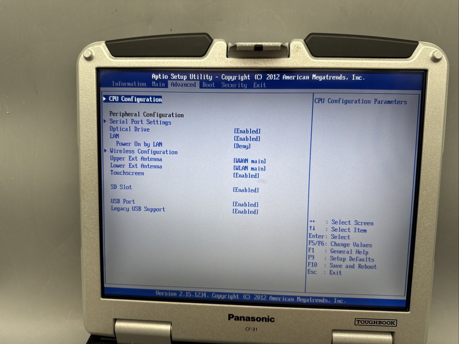 Panasonic Toughbook CF-31 Touchscreen i5-7300U 16GB DDR4 DVDRW No HD/OS/AC