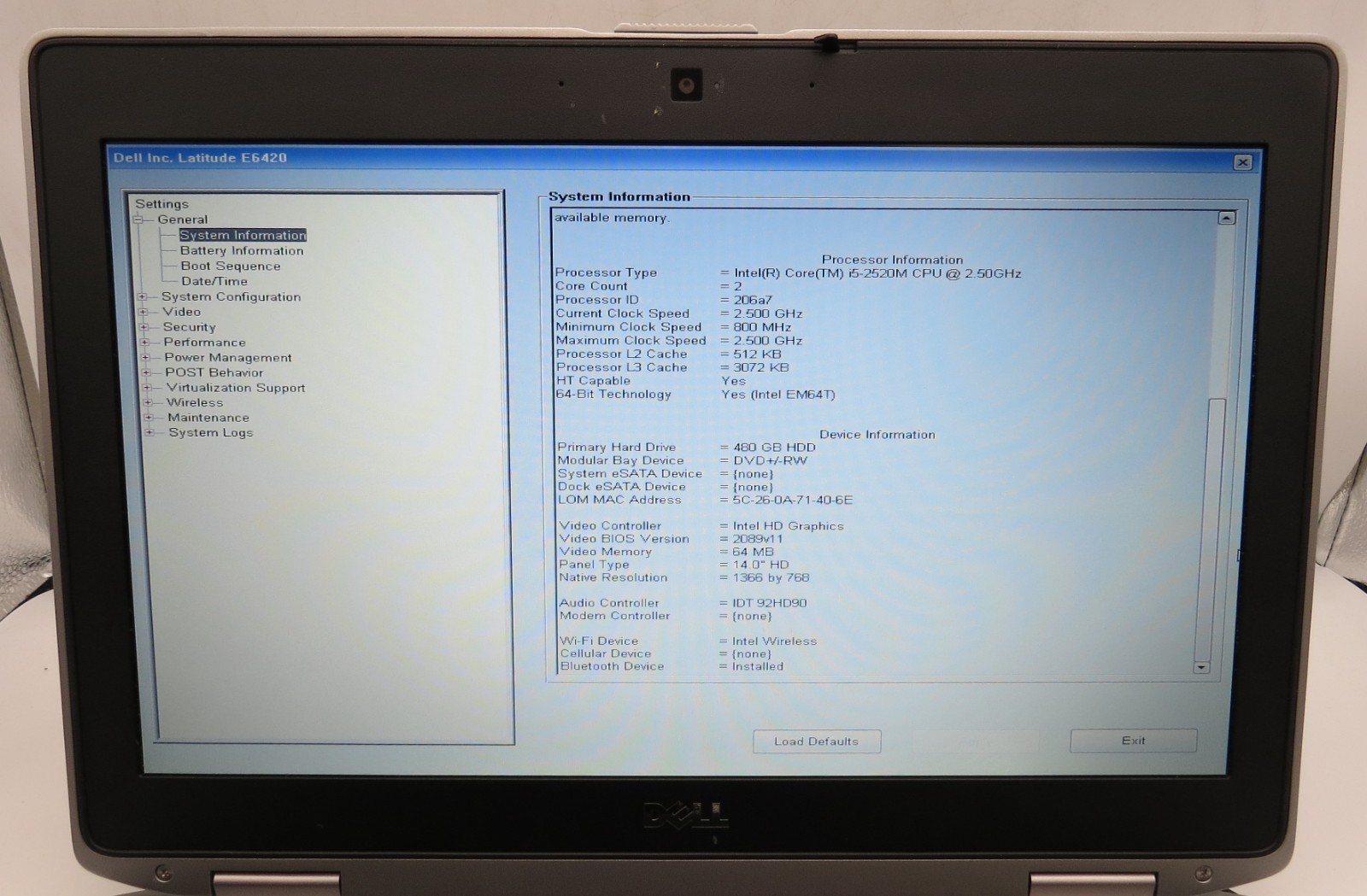 Dell Latitude E6420-14″-i5-2520M@2.5GHz-6GB DDR3 RAM-480GB 2.5 SSD-NO OS