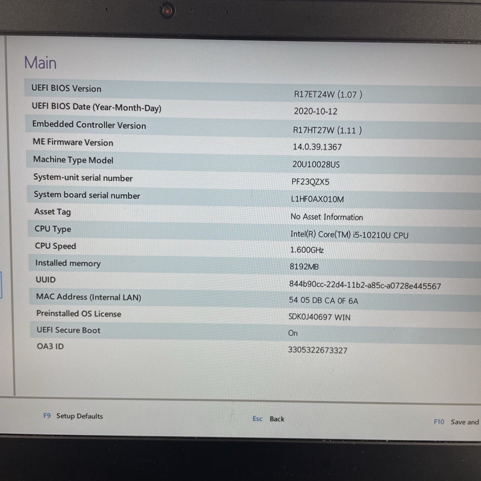 Lenovo ThinkPad L14 Gen 1 14″ i5-10210U 1.60GHz 8GB RAM No SSD No OS – READ