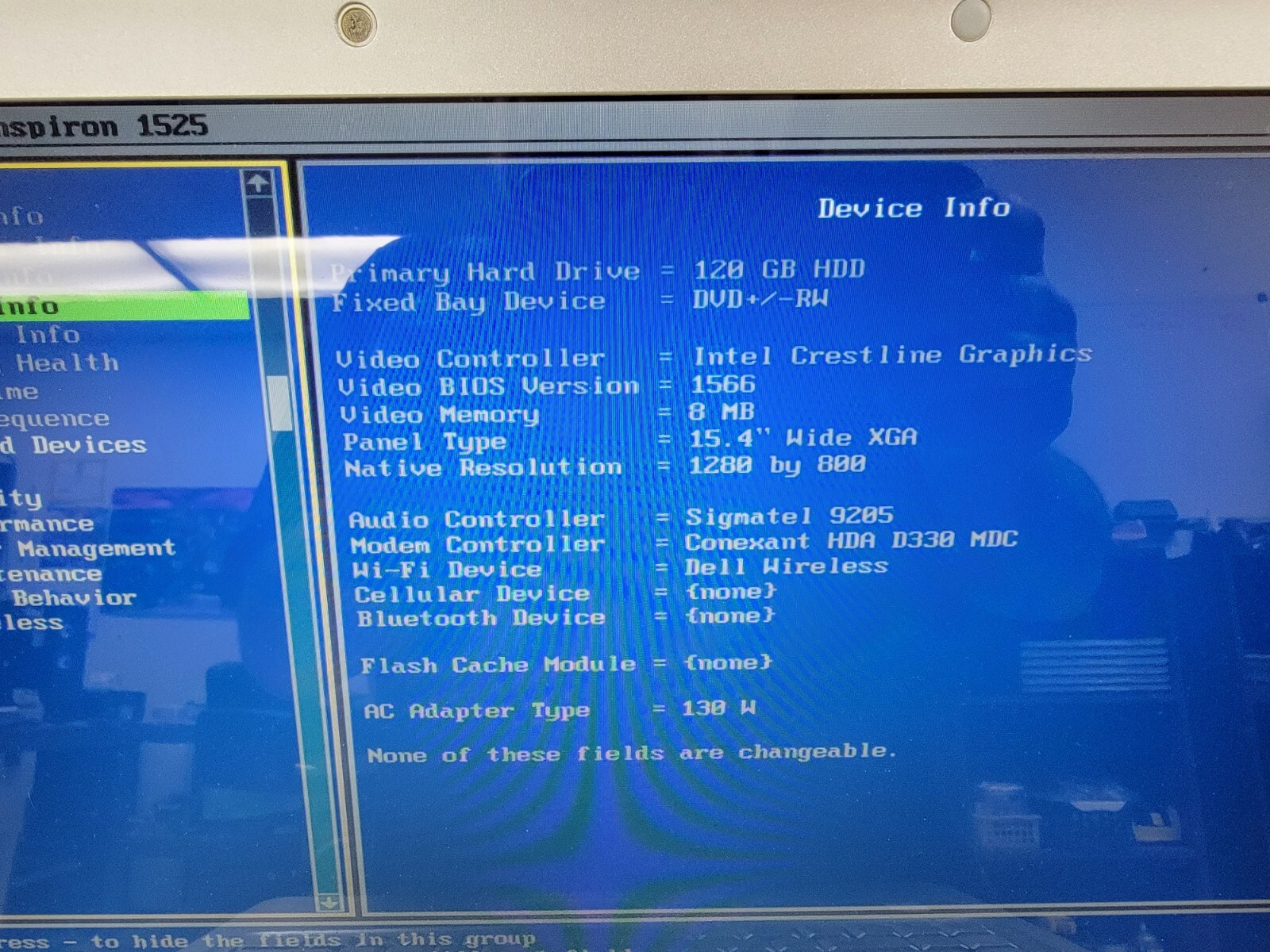 DELL INSPIRON 1525 LAPTOP DUAL CORE 2GHZ 2GB RAM 120GB HDD – HARD DRIVE WIPED