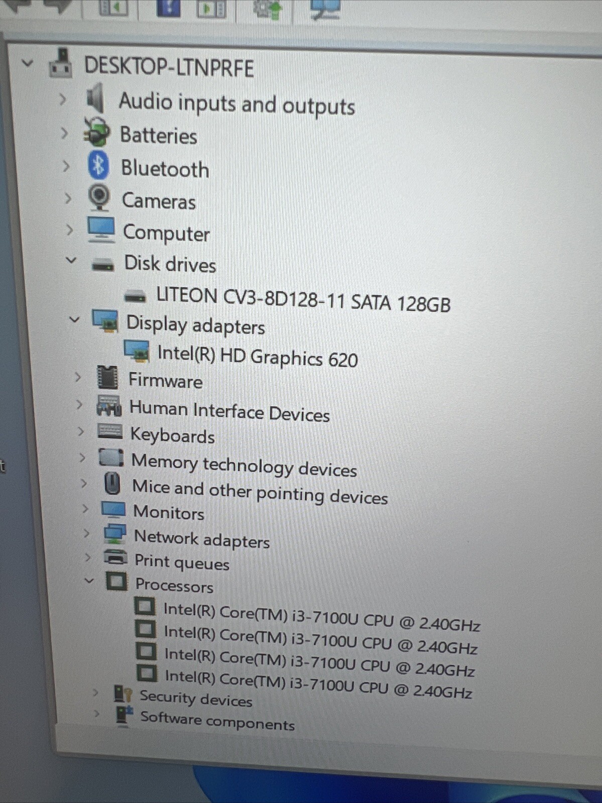 Dell XPS 13 9360 13″ FHD Intel Core i3-7100U 2.4GHz 4GB Ram 128GB SSD BT Win11