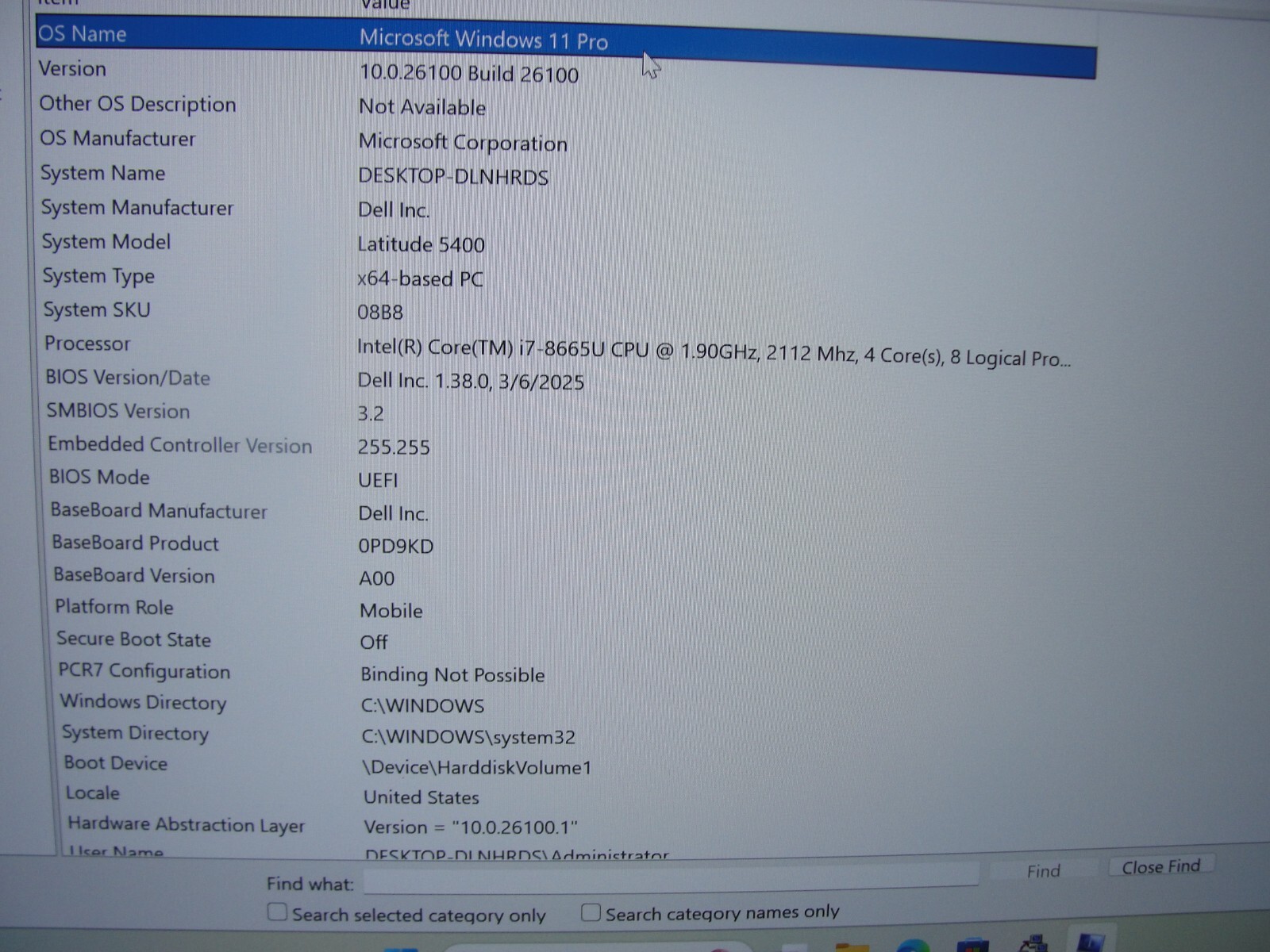 Dell Latitude 5400 14”FHD Intel Core i7-8665U 1.9GHz 16GB 512GB SSD +Charger