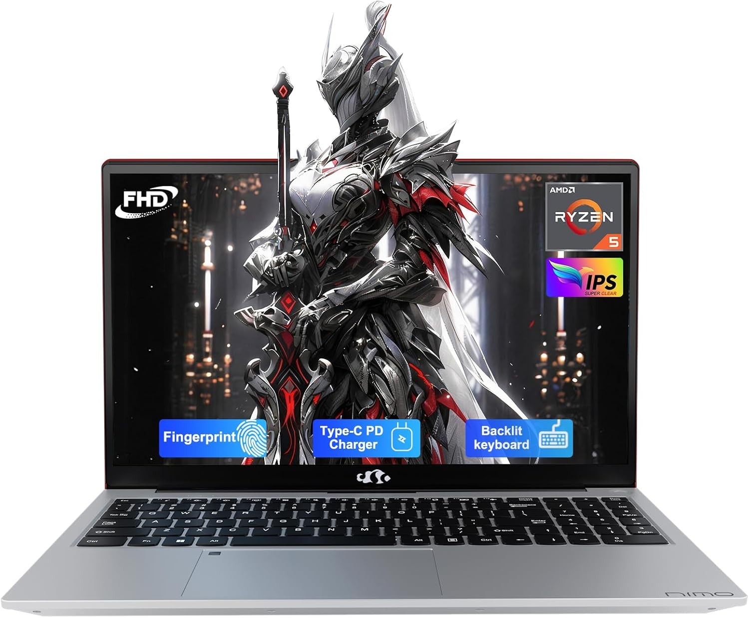 NIMO 15.6” IPS FHD Laptop 8GB RAM 256GB SSD AMD Ryzen 5 Beat i5-1135G7, 4 Cores