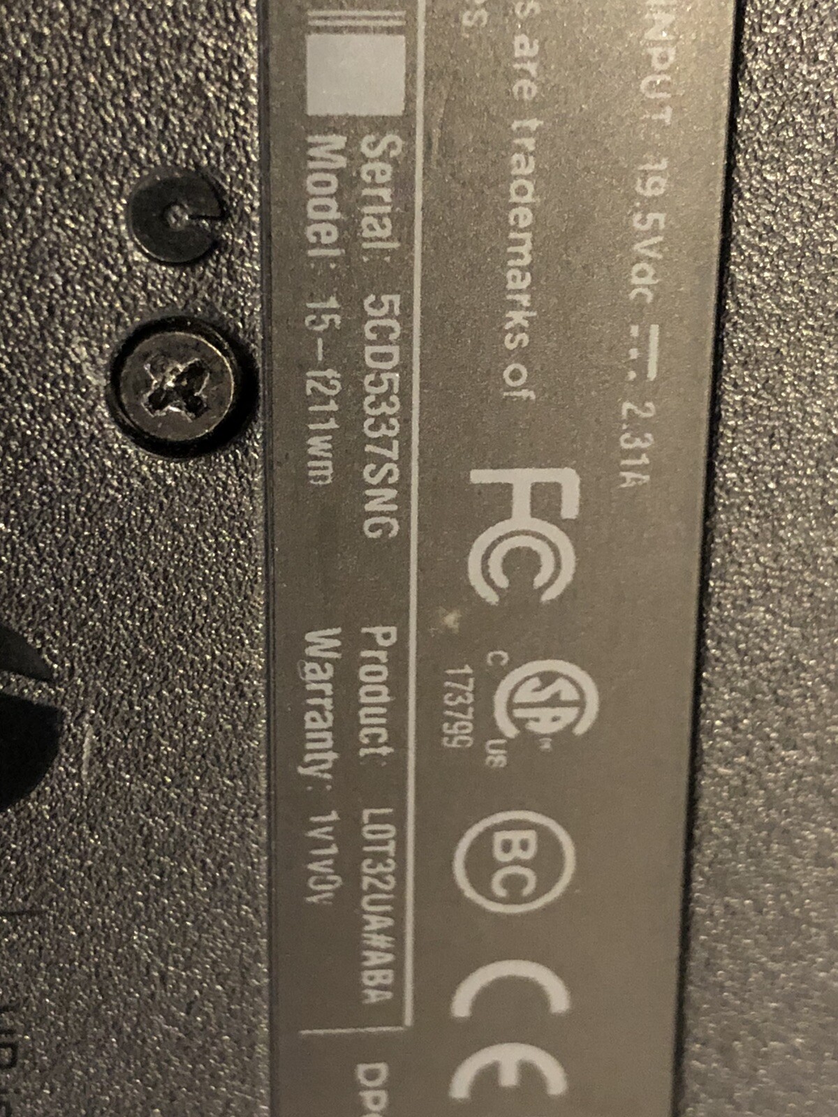 HP 15-f211WM Black laptop PARTS ONLY NO HDD As is