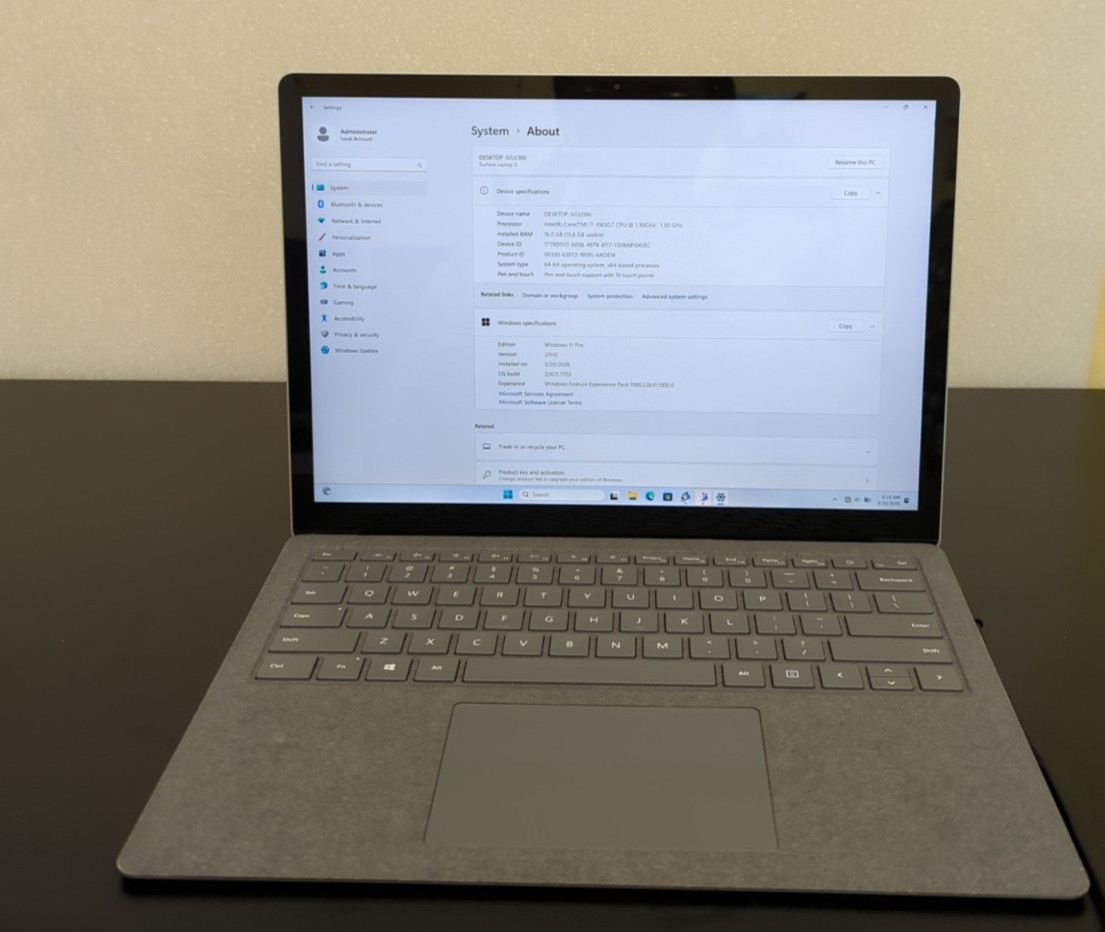 Microsoft Surface Laptop 3 | Core i7-10th Gen | 16GB RAM | 512GB SSD |Win 11 Pro