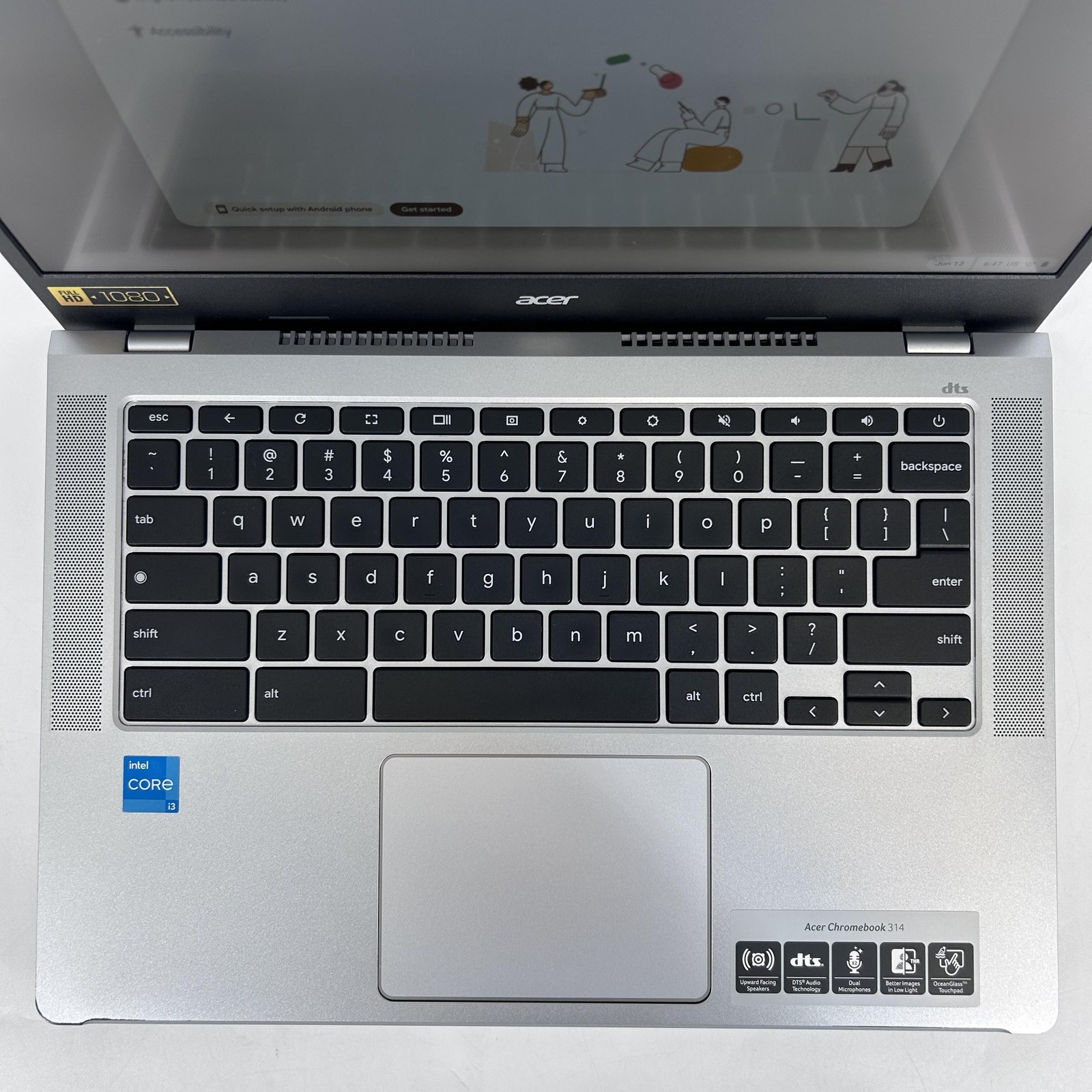 Acer Chromebook 314 Grey FHD TOUCH 3.8GHz i3-N305 8GB 128GB eMMC – WHITE SPOTS