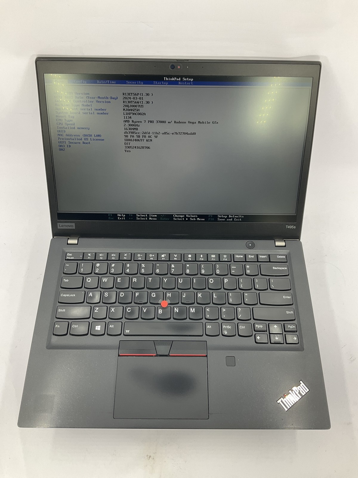 Lenovo ThinkPad T495s 14″ AMD Ryzen 7 PRO 3700U 256GB 16GB B Win 11 Pro