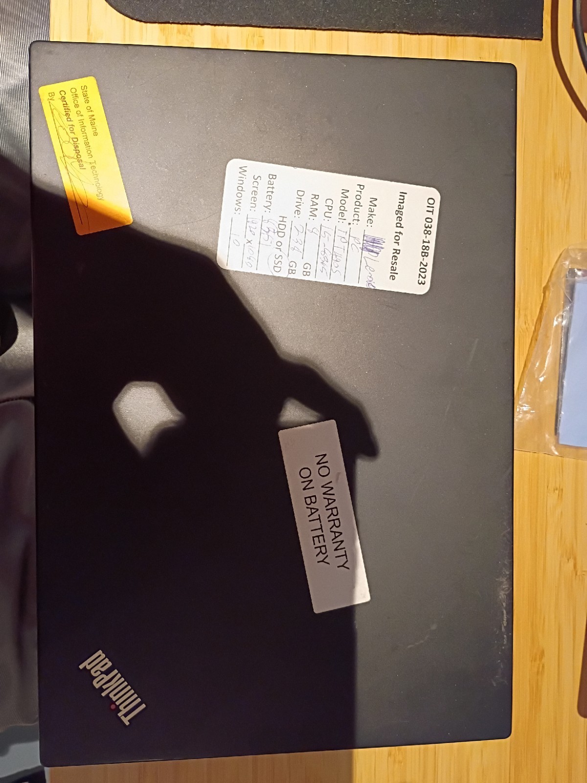 Lenovo ThinkPad T490s Core i5 8365U 8GB Battery Inc
