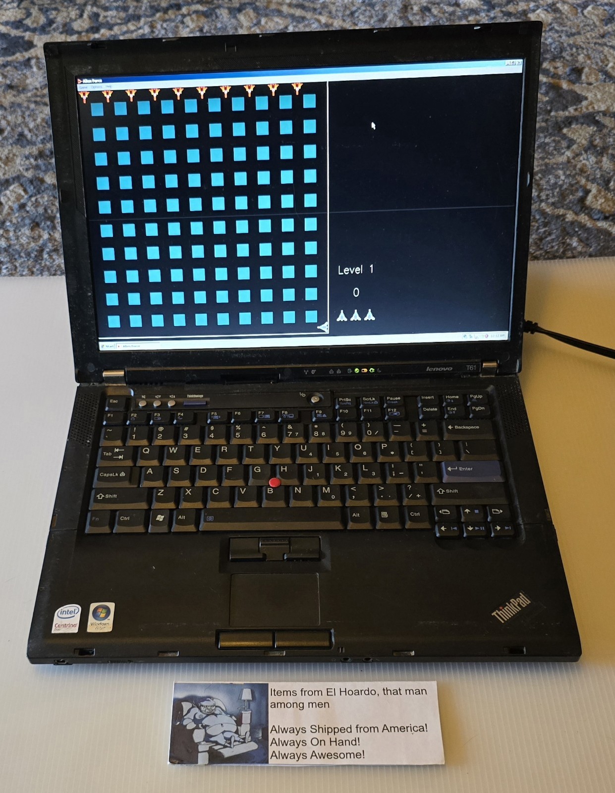 Lenovo ThinkPad T61 14″ Win XP Laptop 2.0 Ghz nVidia, 1440×900 2GB Ram 40GB HDD