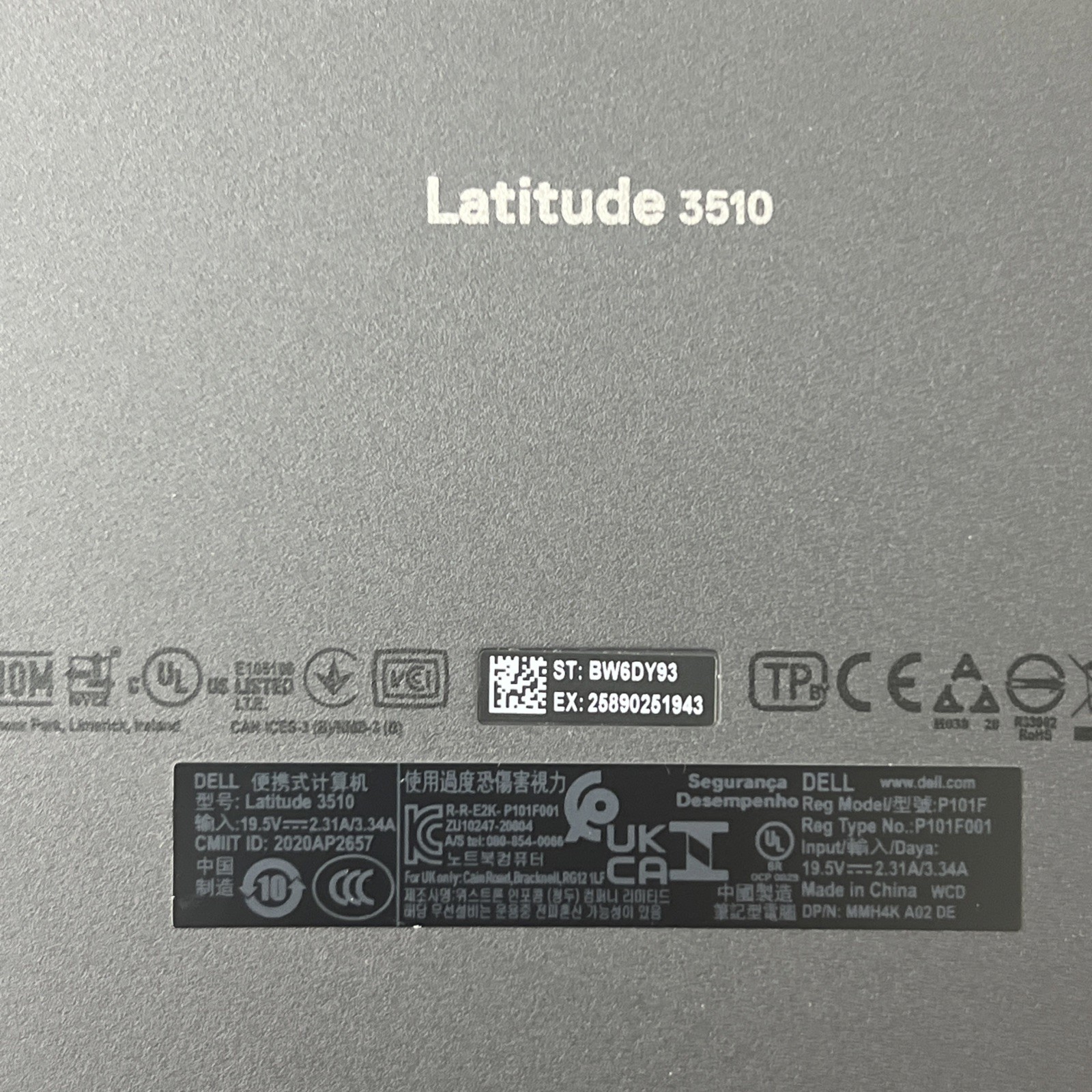 Dell Latitude 3510 i5-10210U 1.6GHz 8GB Ram 256GB – Fair *77% Batt, MDM Lock*