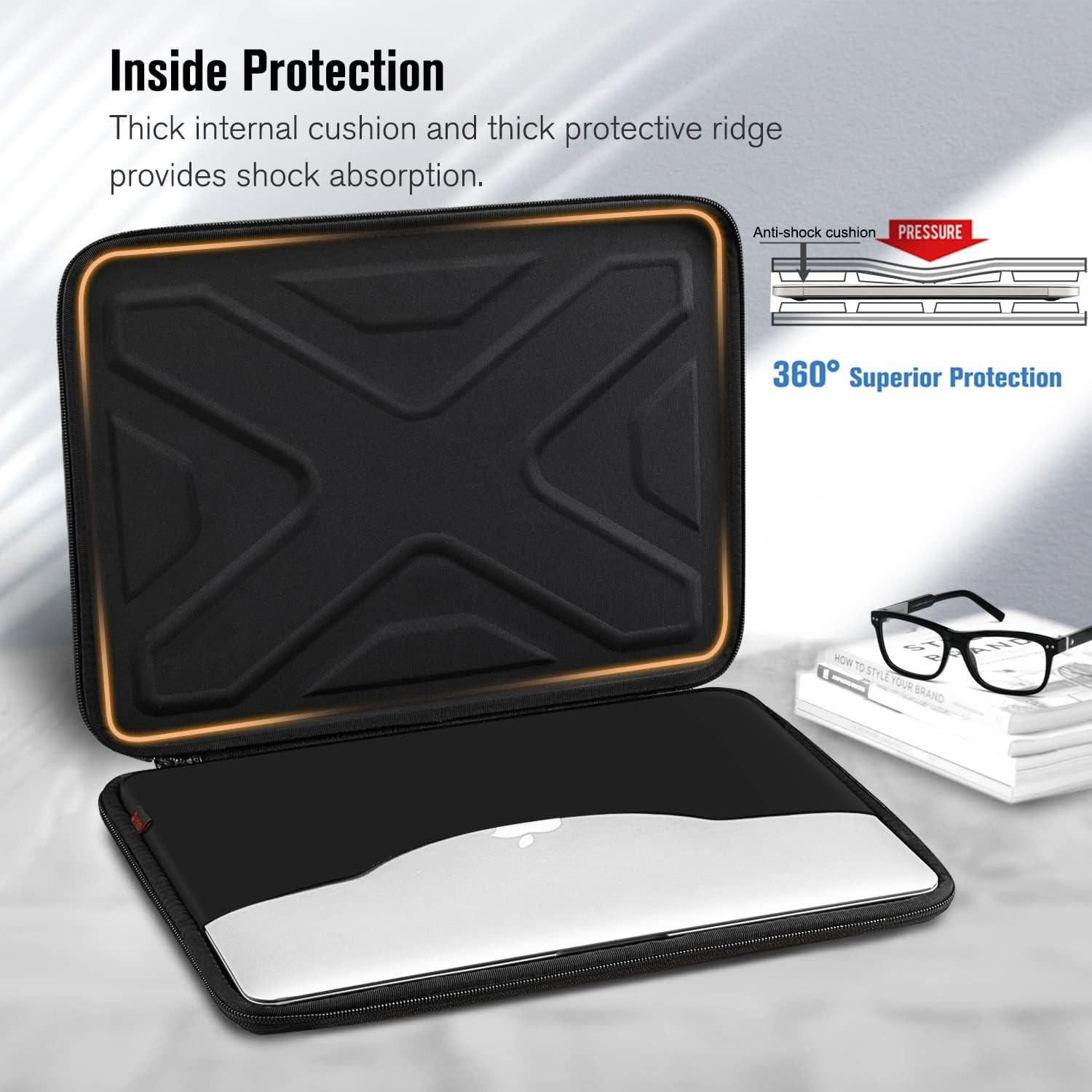 Sleeve for 15″ MacBook Air, 16″ MacBook Pro, Shockproof Computer Bag