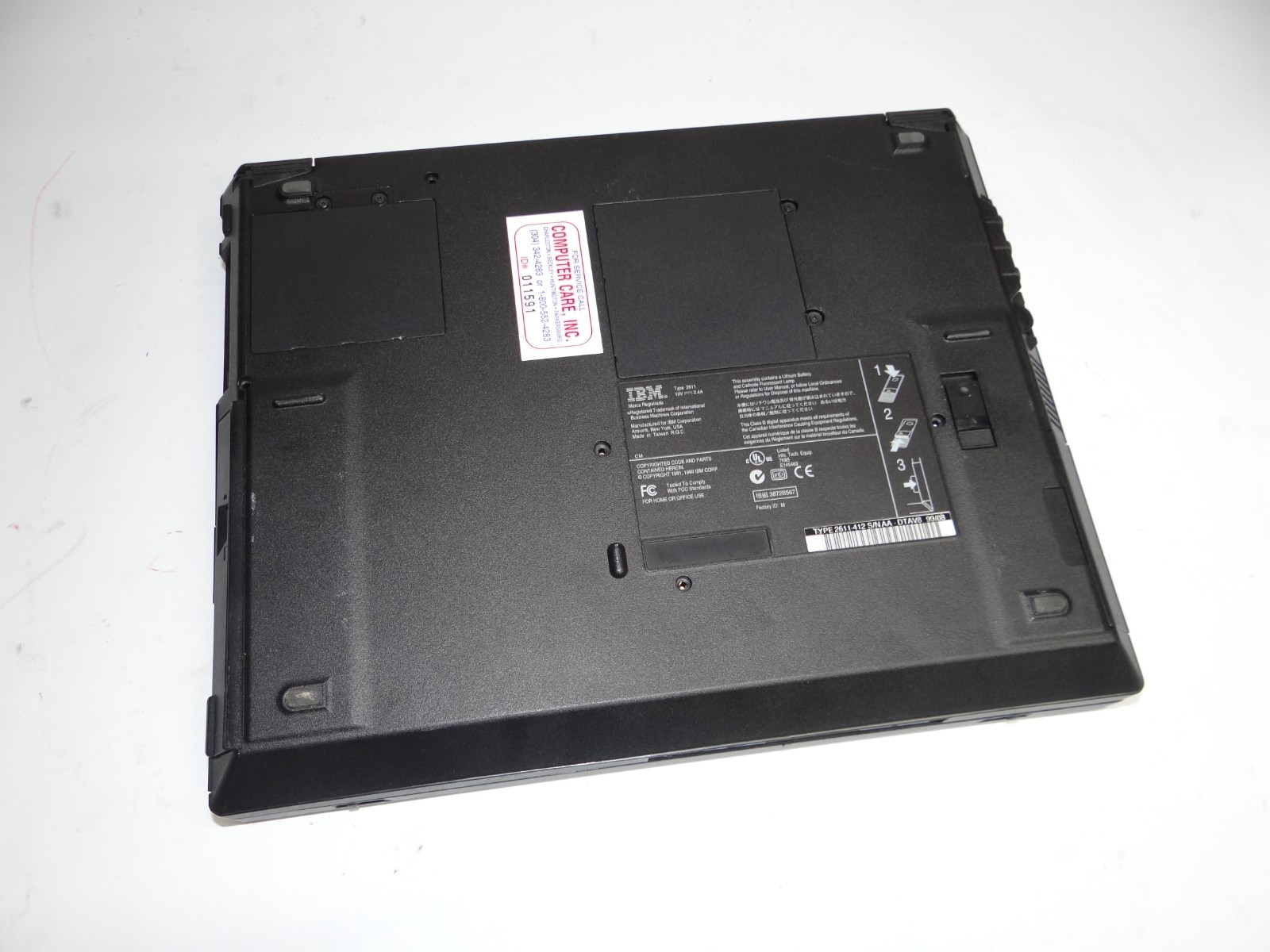 Rare IBM 2611-412 Laptop Floppy Serial Port Boots to BIOS No HDD Pentium Win 98