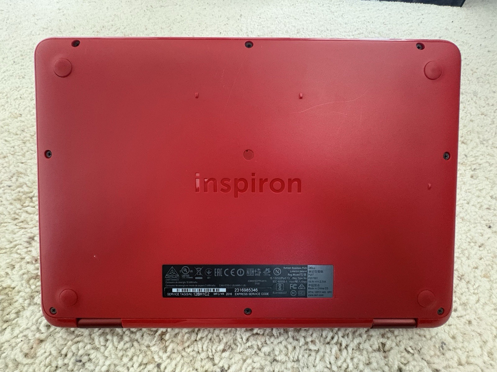 Dell Inspiron 11 Model 3185 Red Notebook/Laptop Built-in Webcam HDMI USB