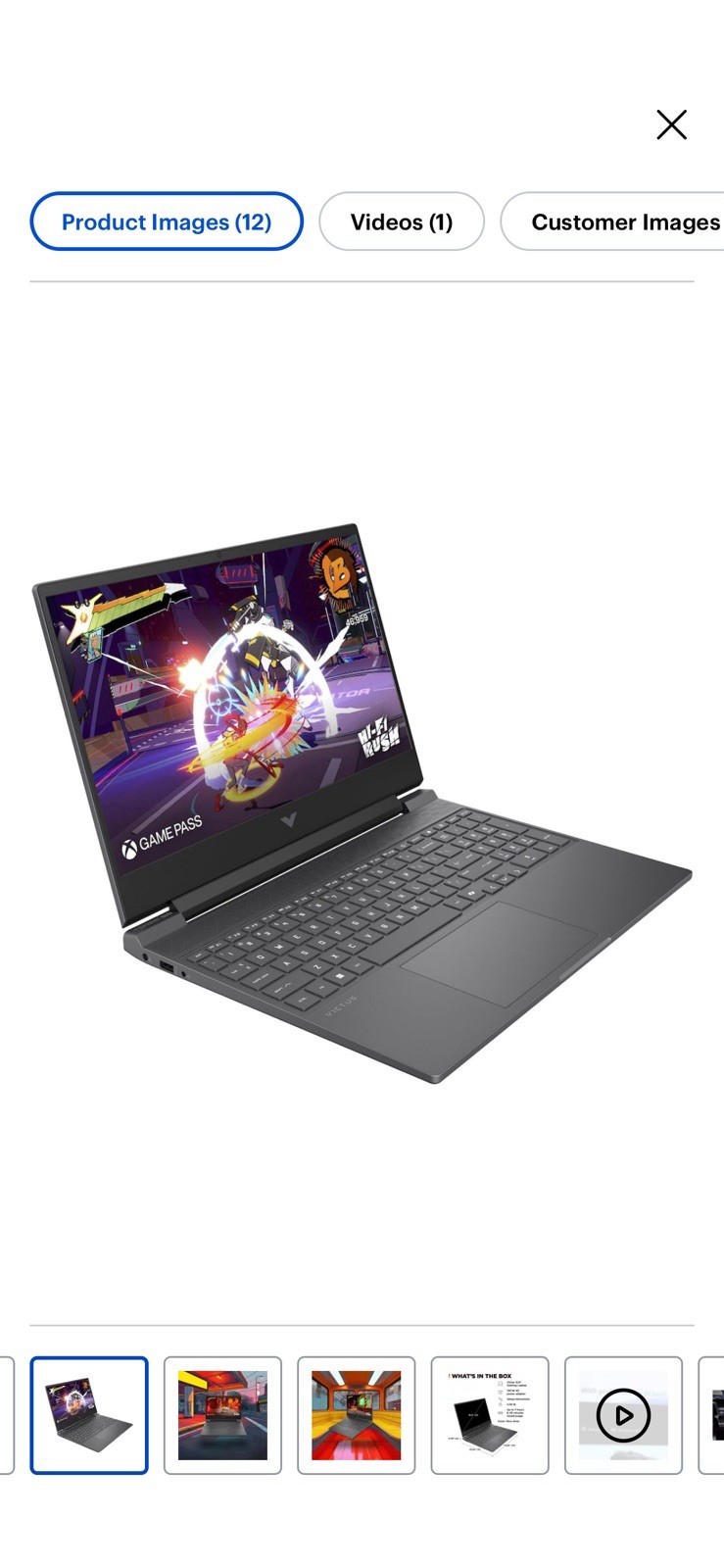 HP Victus 15.6″, 16GB RAM, 512GB,144Hz Full HD, NVIDIA RTX4050 Mica Silver 2024