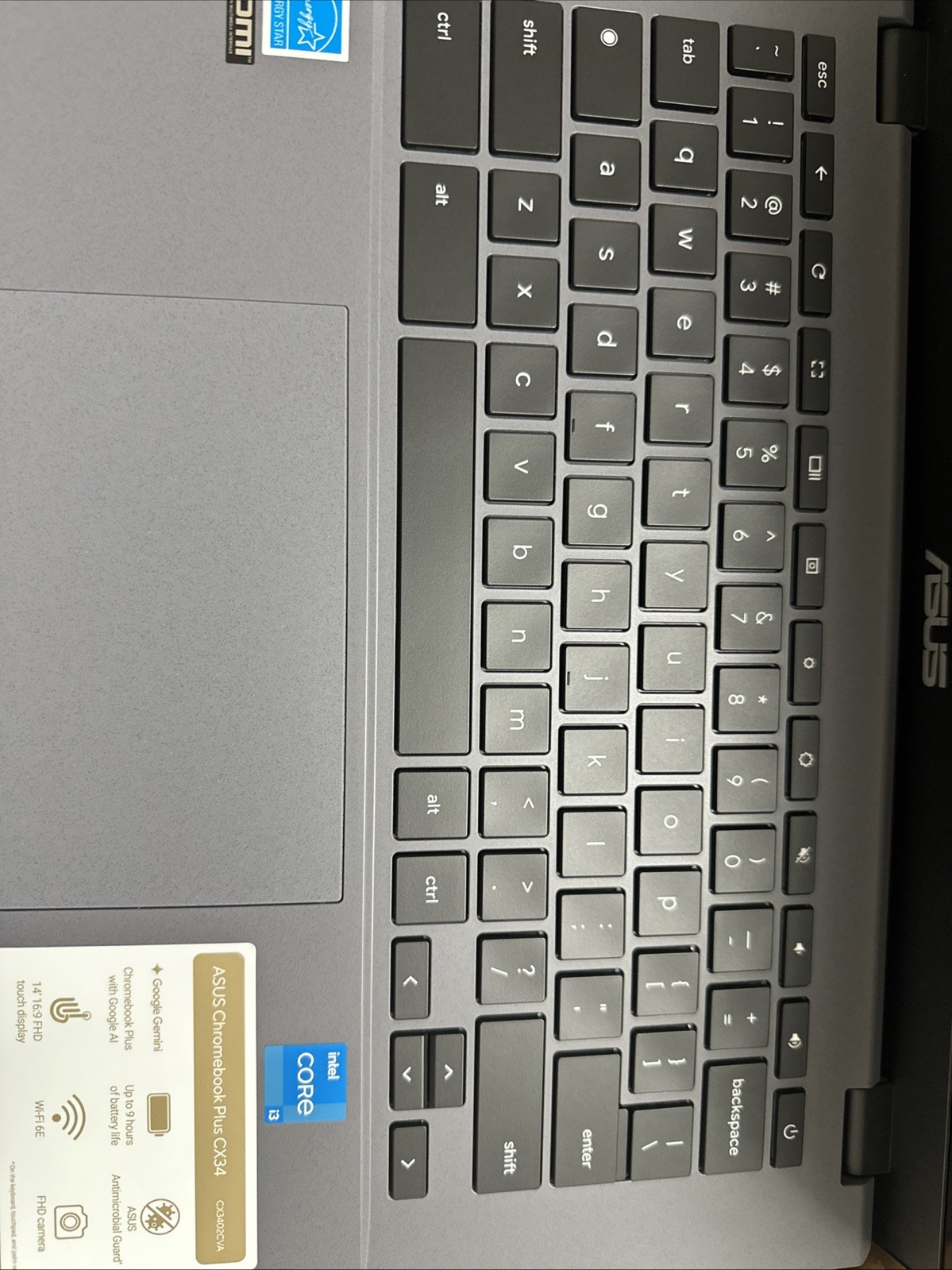 *MINT* ASUS Chromebook Plus CX34 14″ FHD Touch Intel i3-1315U 8GB 128G