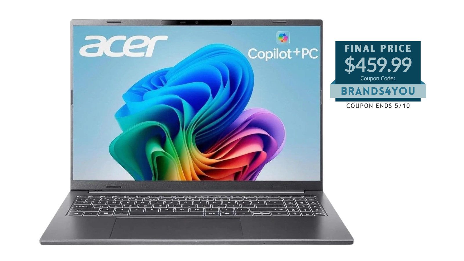 Acer Aspire 16 AI 16″ Laptop WUXGA Snapdragon X 1st Gen 16GB RAM 512GBSSD Refurb