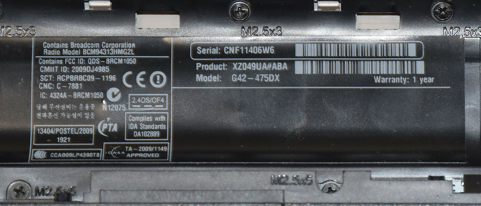 Dead Junk HP Pavilion G42-475DX 14″ Laptop Incomplete Parts Repair