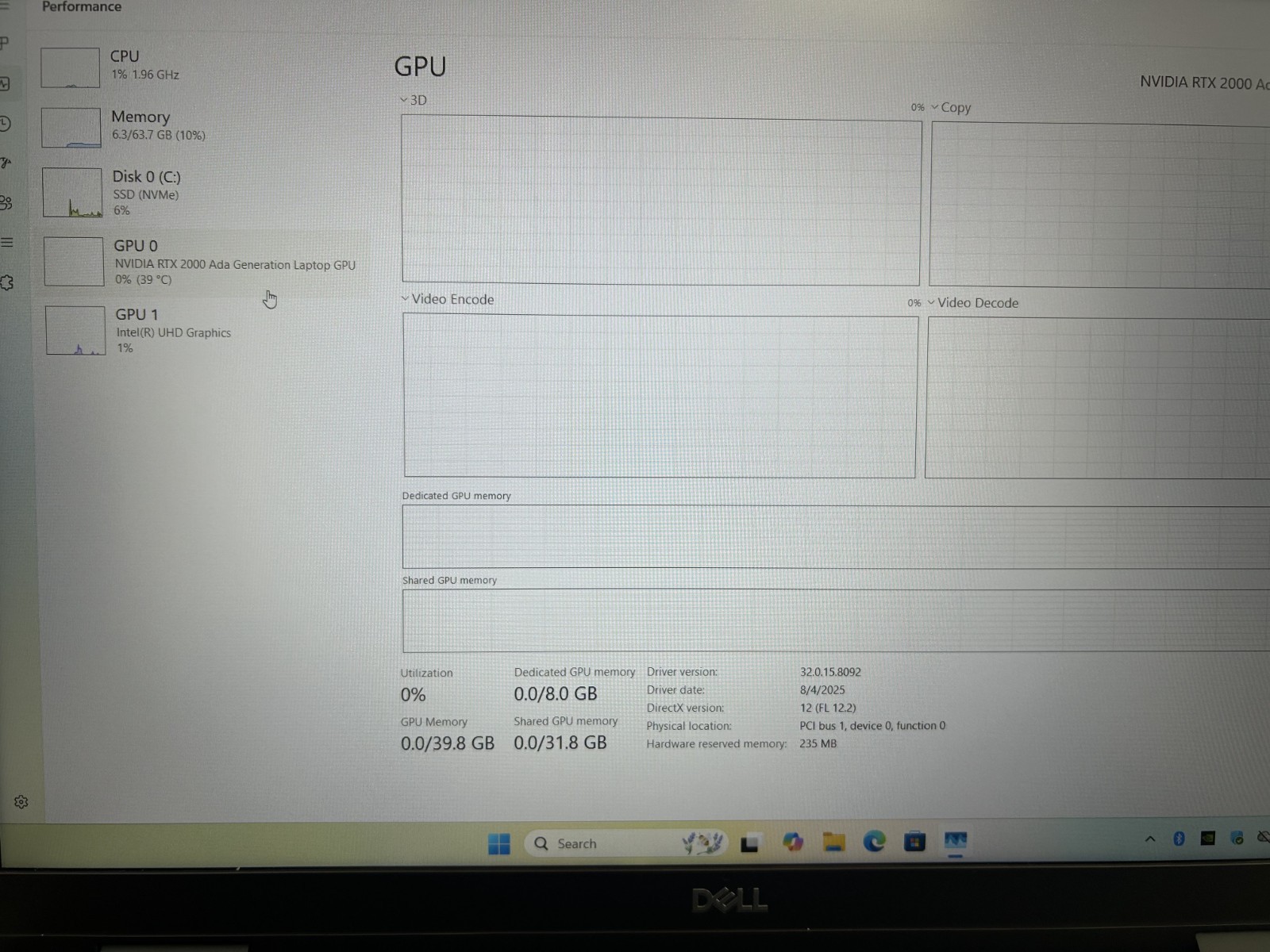Laptop Dell Precision 7680 16″ Core i7-13850HX 64GB RAM 1TB SSD RTX 2000 Win 11