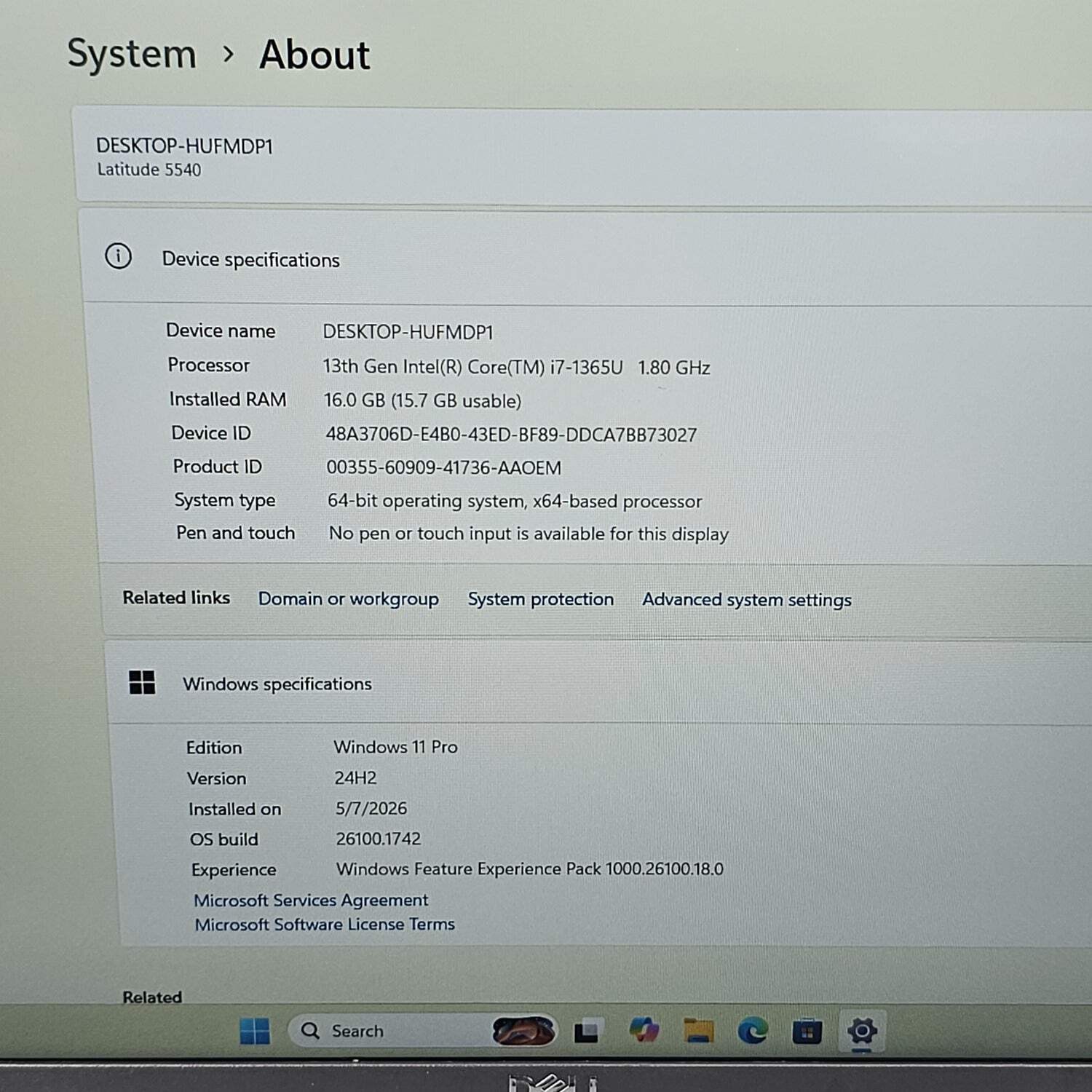 Dell Latitude 5540 15.6″ i7-1365U 1.8GHz 16GB RAM 512GB SSD