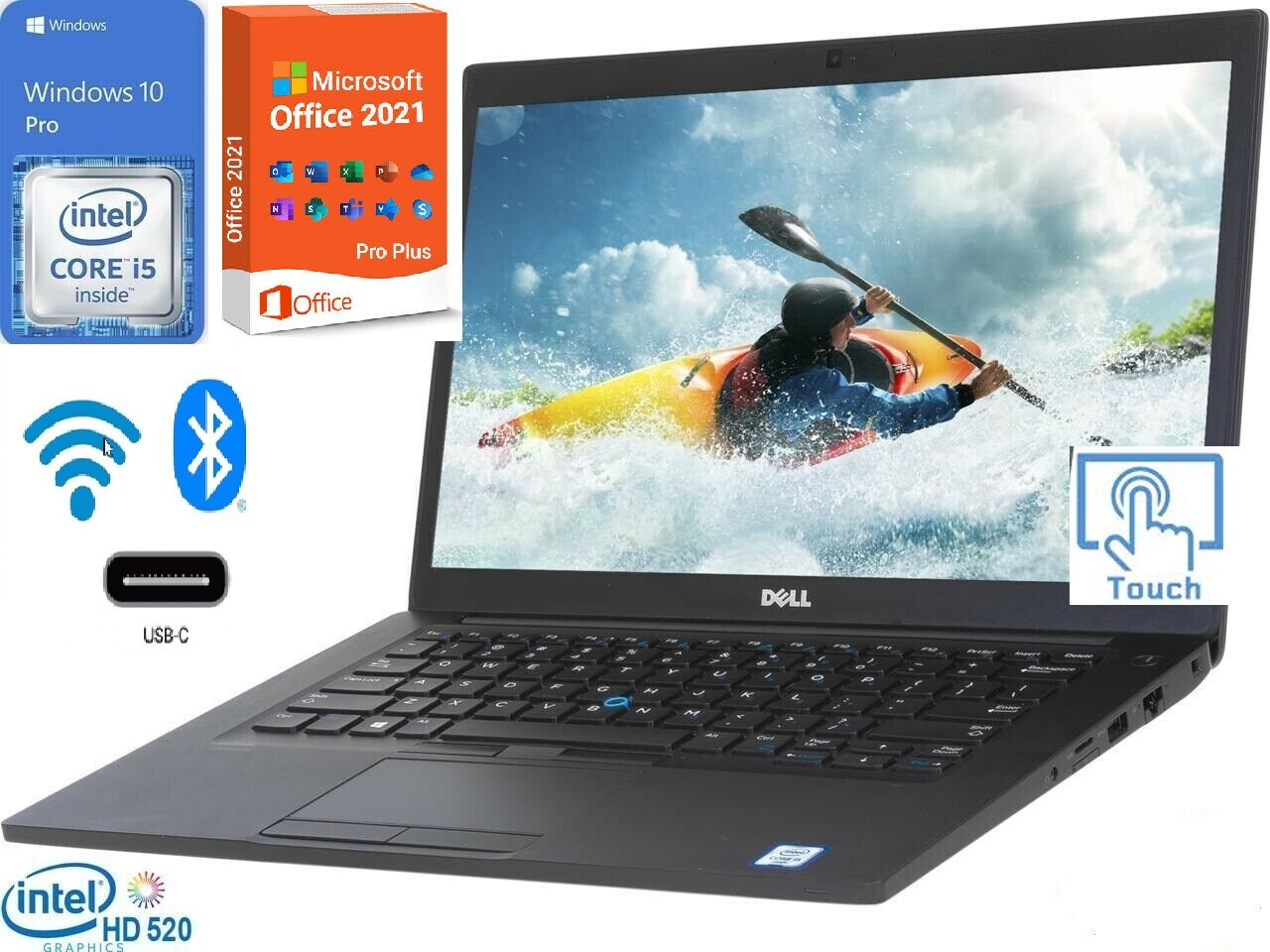 Dell Latitude 7400 14″ Touchscreen Laptop Core i5 up to 64GB RAM & 2TB SSD Win10