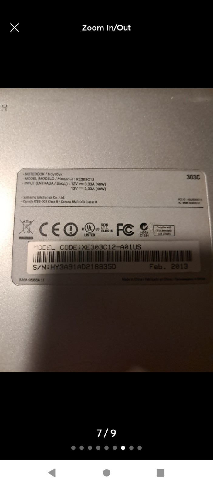 Samsung Chromebook XE303C12 11.6″ Chrome OS Silver WiFi BT Webcam