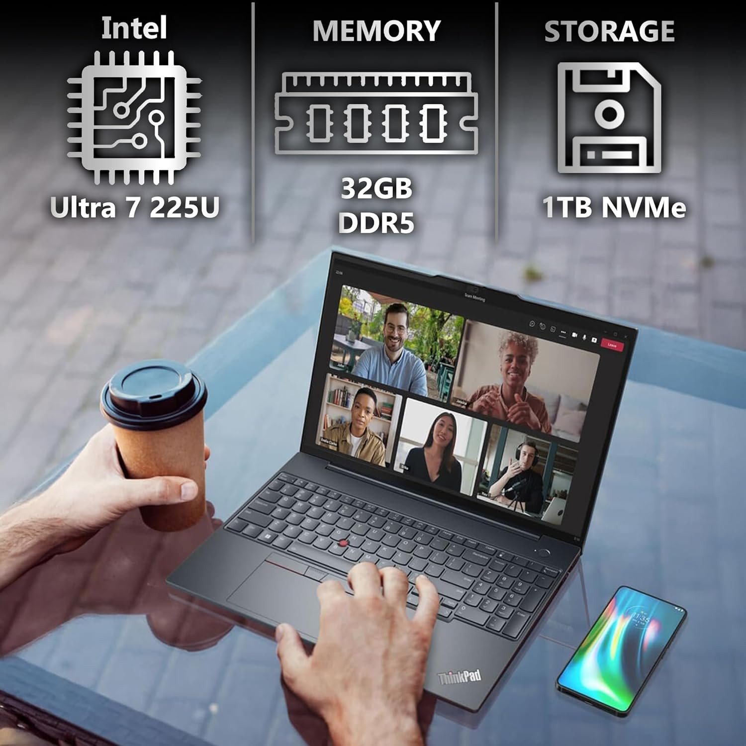 Thinkpad T16 Gen 4 AI Business Laptop 16” FHD+ Display, Intel Ultra 7 255U (Beat