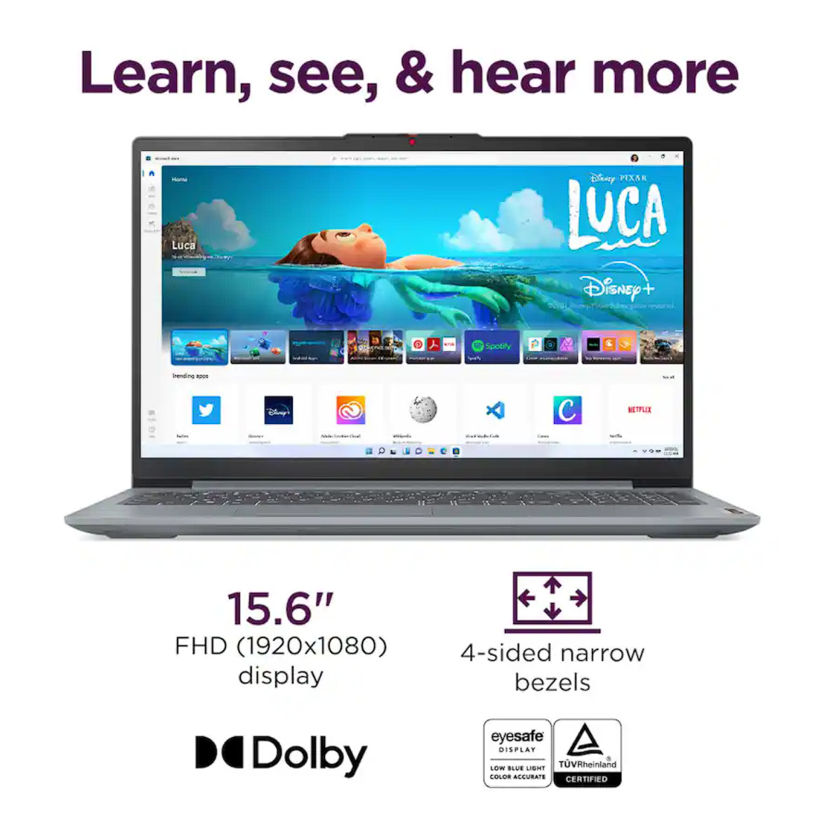 Lenovo IdeaPad Slim 3i 15.6 Full HD Laptop Intel i3-N305 8GB RAM 128GB UFS Win11