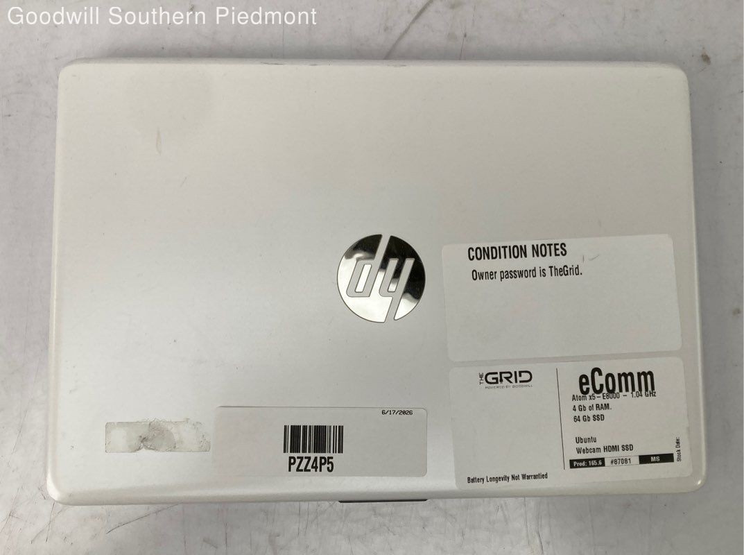 HP Stream 11-ak1012dx Intel Atom x5-E8000 1.04GHz 4GB RAM 64GB SSD Ubuntu