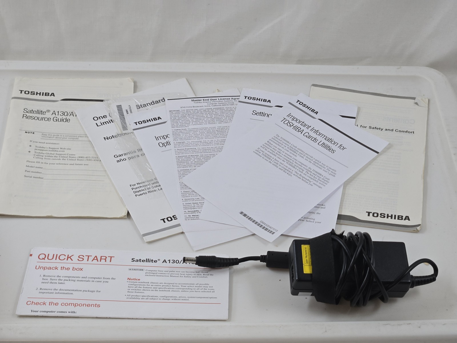 Toshiba Satellite A135-S4527 Laptop / Charger Sold As Parts