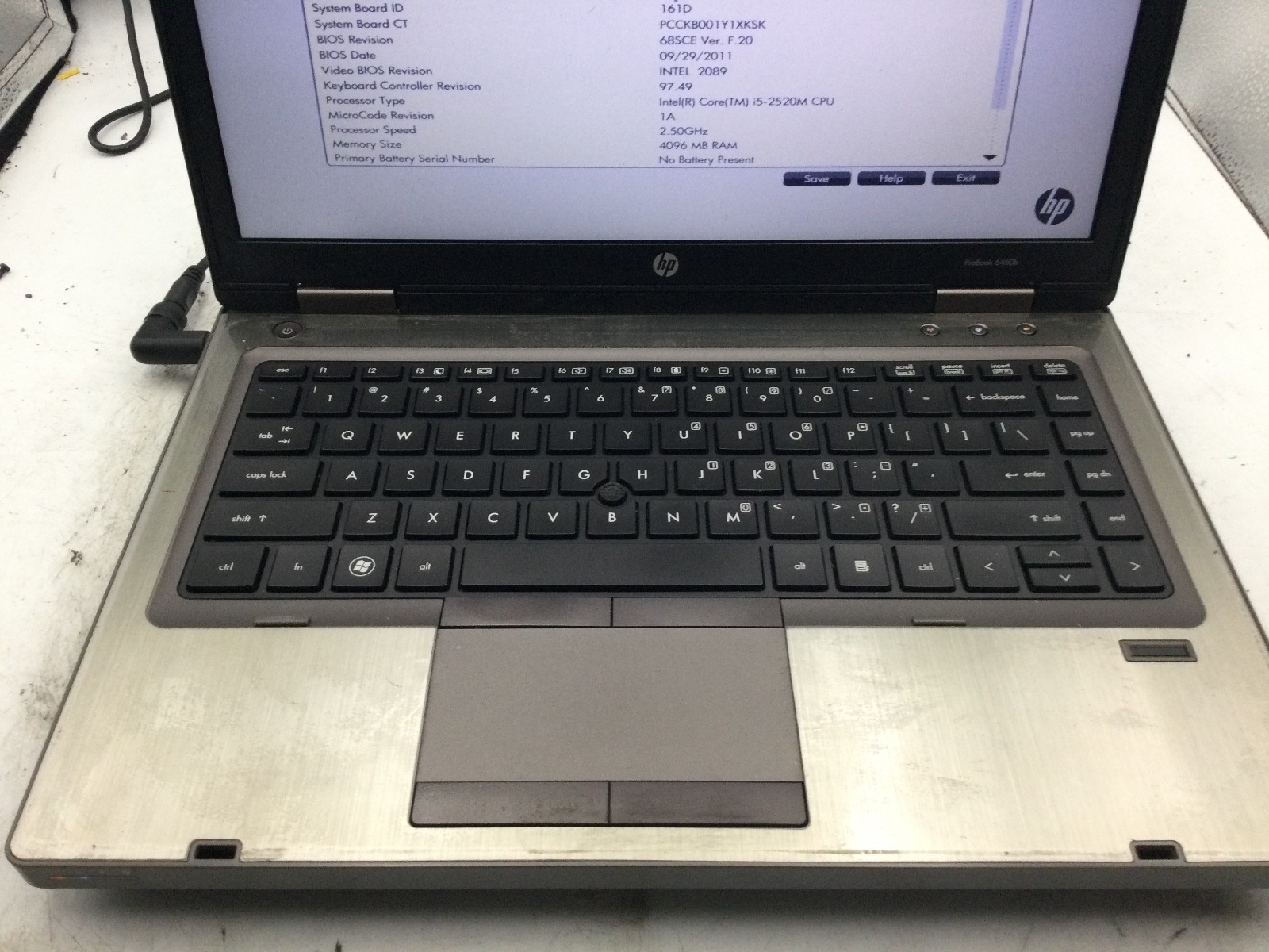 HP PROBOOK 6460B – FOR PARTS/BAD LCD – INTEL I5 VPRO – 4GB RAM – 14″ – READ -BB