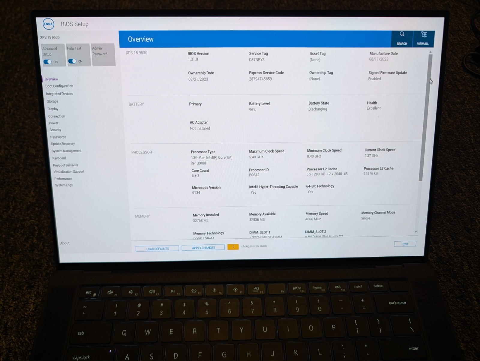 Dell XPS 15 9530 15.6″ 512GB Intel Core i9-13900H 2.6GHz 32GB NVIDIA RTX 4070
