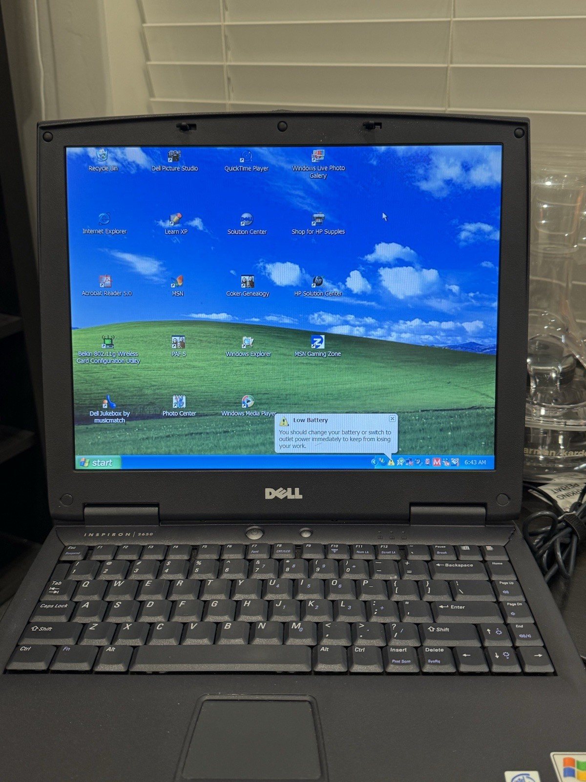 Dell Inspiron 2650 15in Pentium 4 1.80GHz 256MB Windows XP, Charger