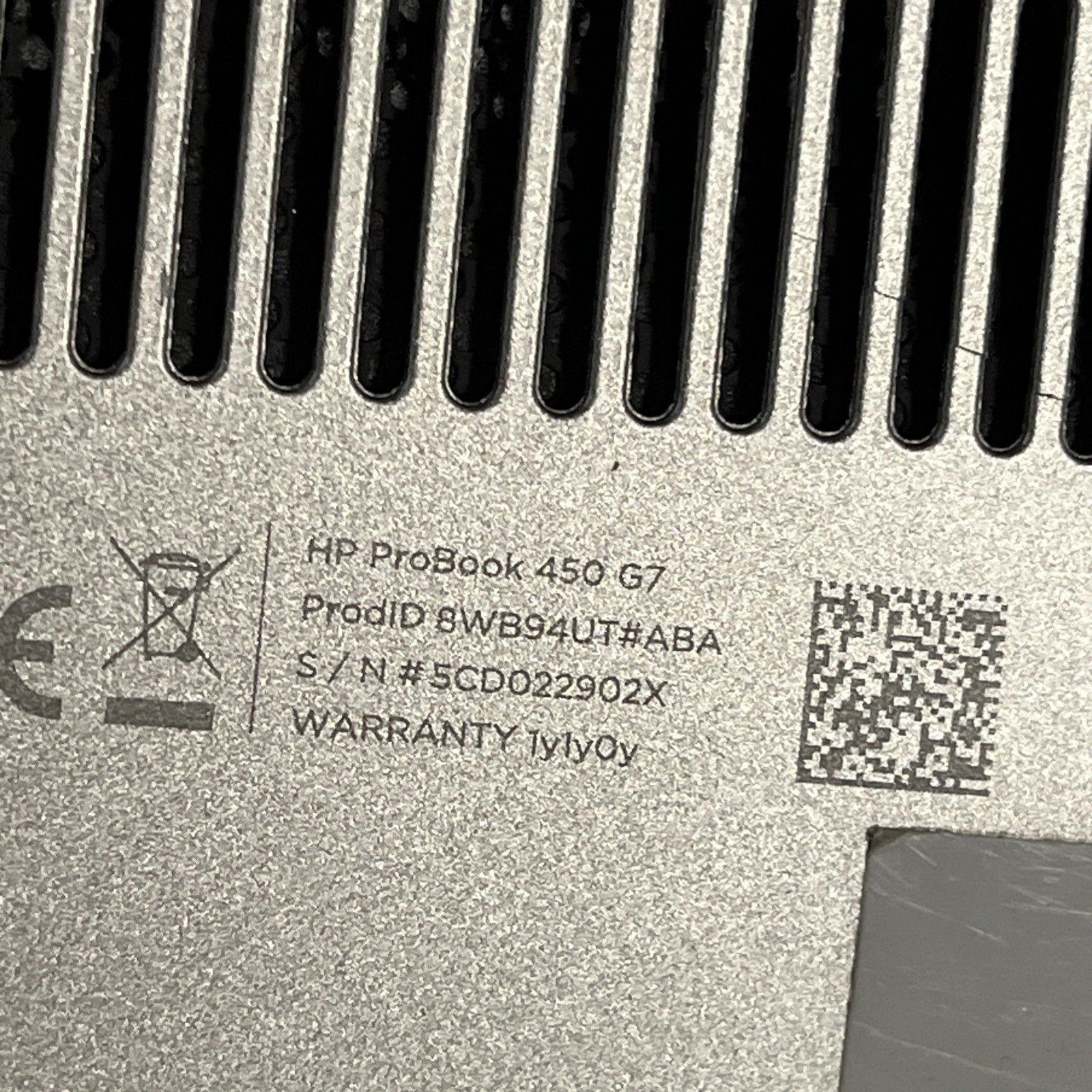 HP PROBOOK 450 G7 INTEL CORE I3 10TH GEN 8GB RAM NO HD