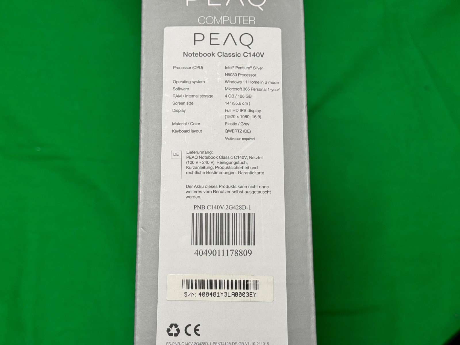 PEAQ 10.5 inch Laptop (128GB SSD, Intel Pentium Silver N5030, 4GB Ram) Good Condition