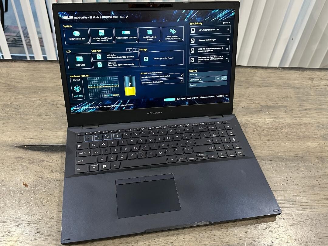 ASUS ExpertBook B2 Business Laptop 15.6 Intel Core I7-1260P 16GB 512GB Win11 Pro