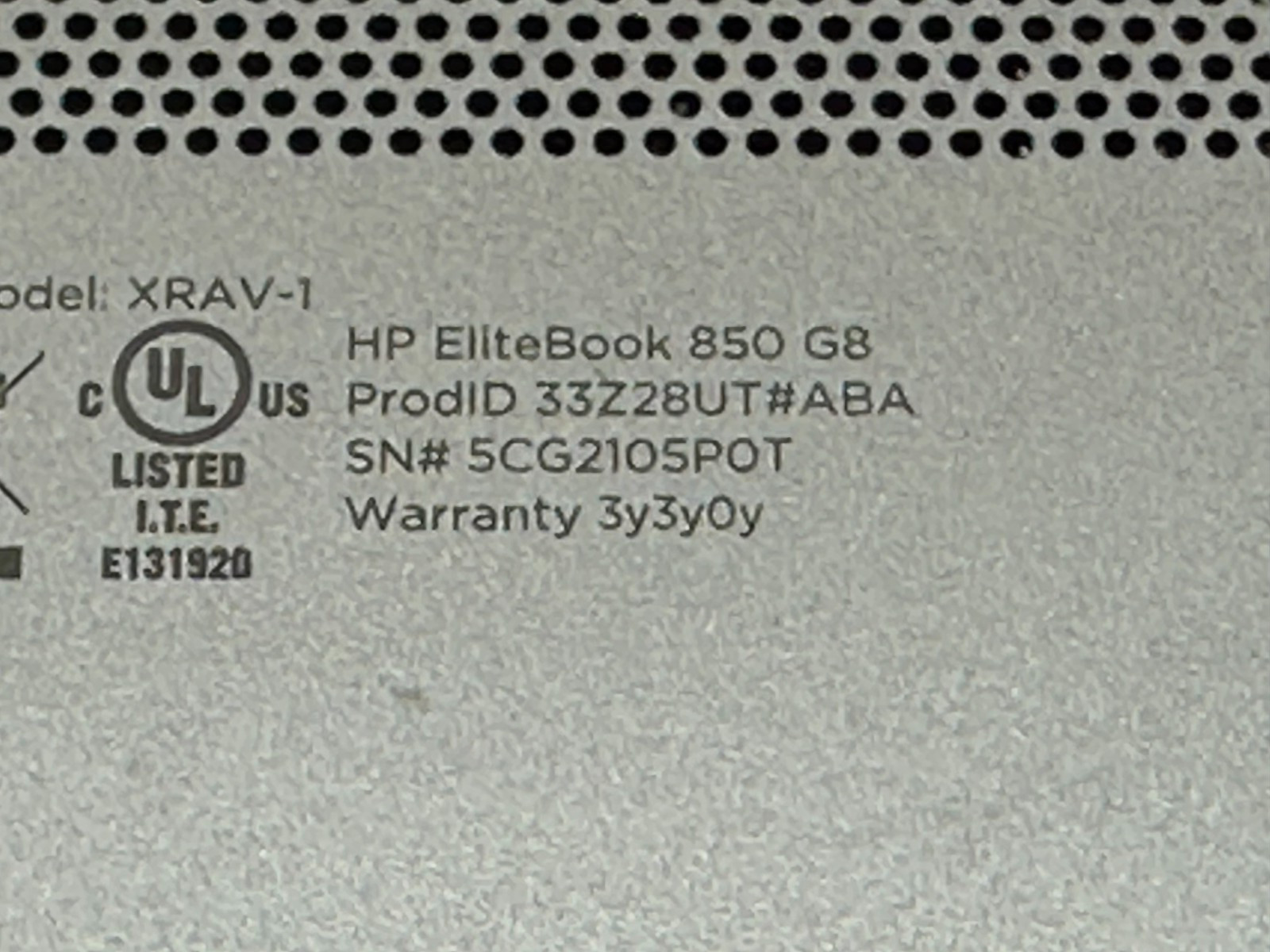 HP ELITEBOOK 850 G8 LAPTOP CORE i7-1165G7 @ 2.80 GHZ 16GB RAM 238GB SSD (lp698)