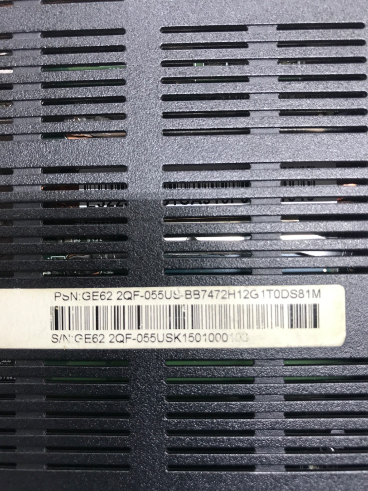 MSI GE62 2QF APACHE PRO i7-4720HQ 8GB 256GB SATA SSD W11P *READ