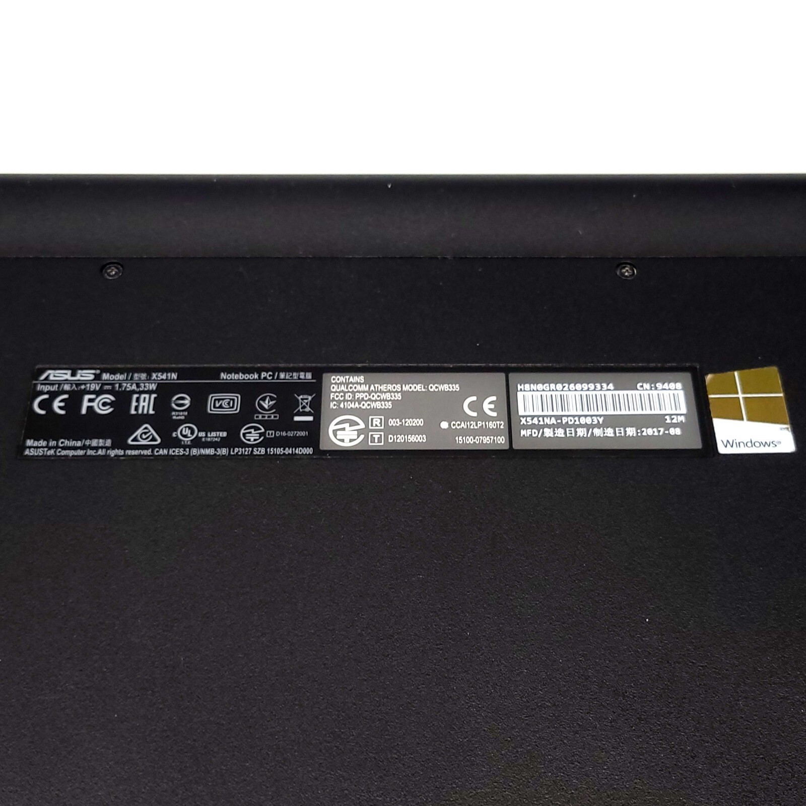 RESIDUE – 15.6″ ASUS VIVOBOOK X541NA-PD1003Y | INTEL N4200 | 256GB SSD | WIN 10