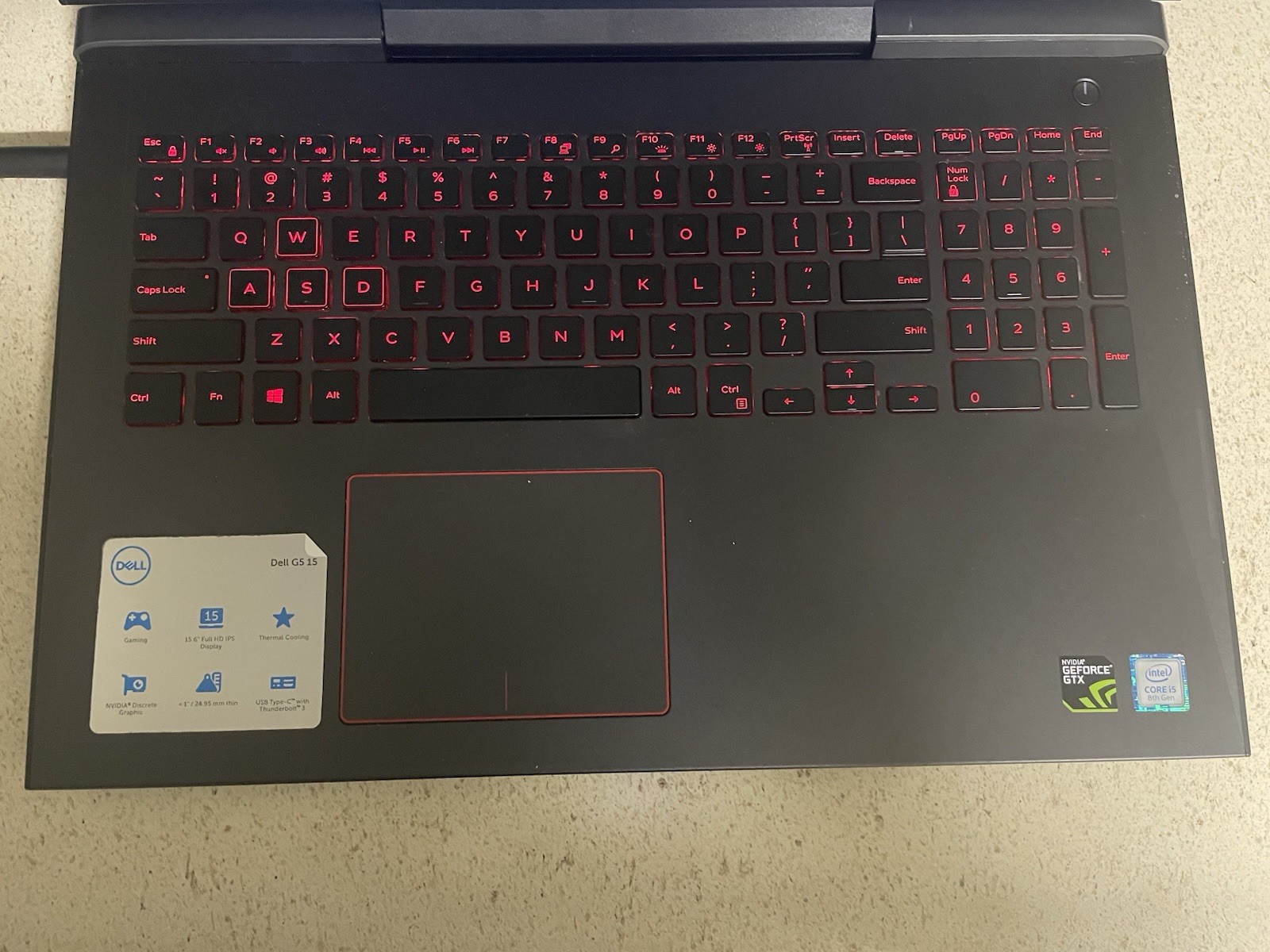 Dell G5 5587 gaming laptop 8GB RAM Nvidia GeForce GTX 1060 with Max-Q Design 6GB