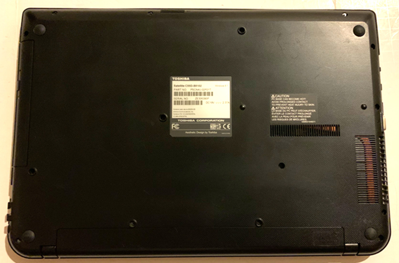 TOSHIBA SATLLITE C55D 15.6″ WIN 11 ACTIVATED AMD A8 8GB RAM 500GB HDD New Batt.