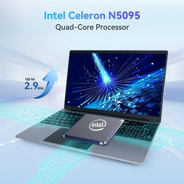 15.6 inch Laptop 12GB DDR4 + 512GB SSD Quad-Core Intel Celeron N5095 Processors