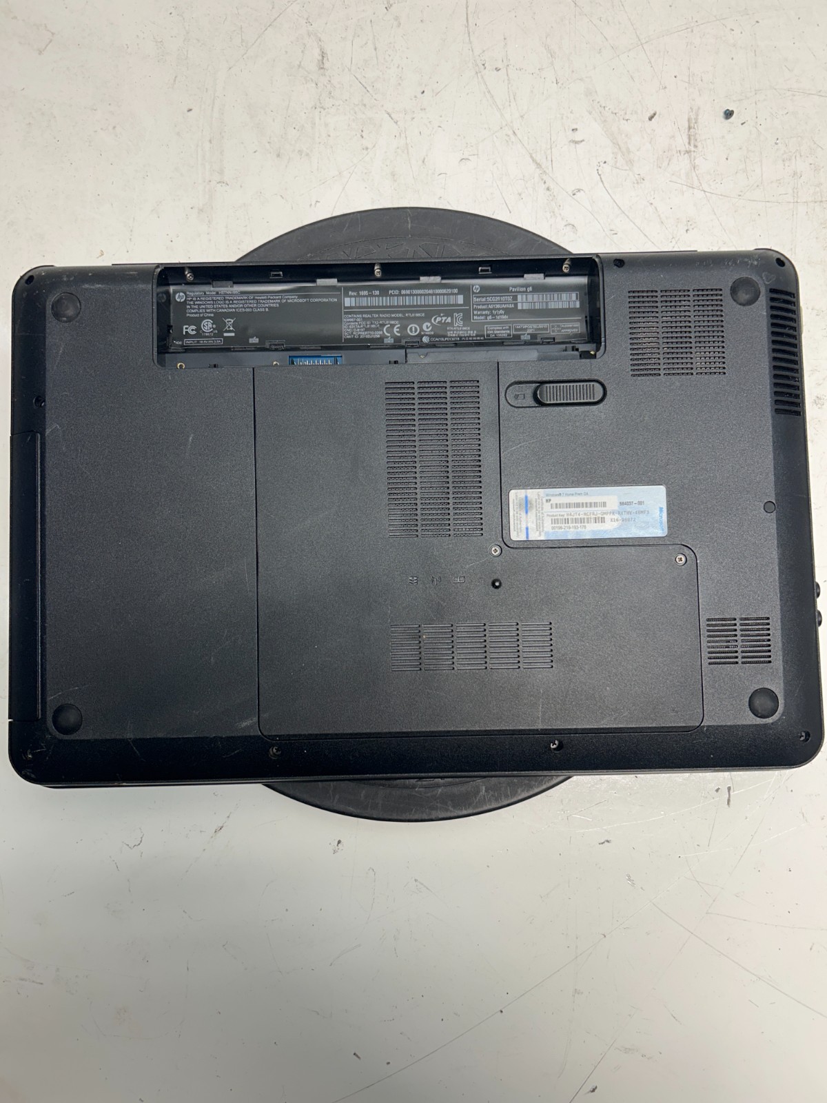 HP g6-1d16x Intel Pentium B940 2.00GHz 4GB NO HDD