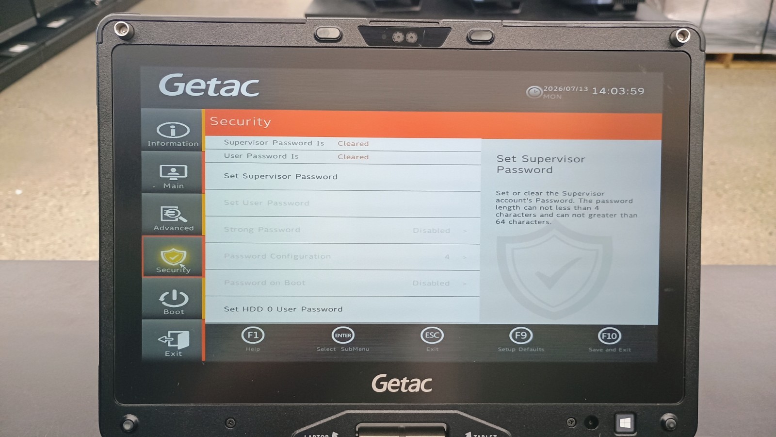Getac V110G6 Quad Core i5-10210U 1.60GHz – 256GB SSD – 16GB – Win 11 Pro