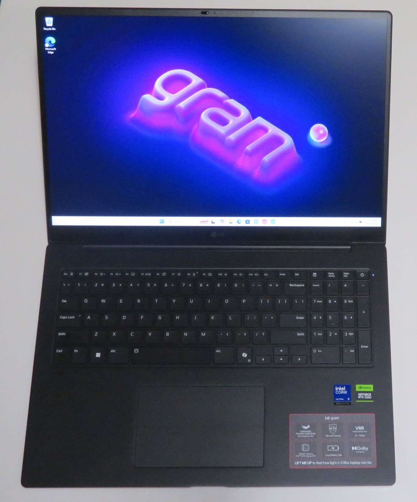 LG Gram 17 Pro Laptop 17″ WQXGA Intel Ultra 9 285H 32GB RAM 1TB SSD RTX 5050
