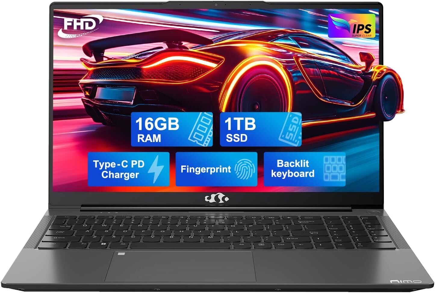 15.6 FHD Student Laptop 16GB RAM 1TB SSD Intel Pentium Quad-Core N100 3.4GHz