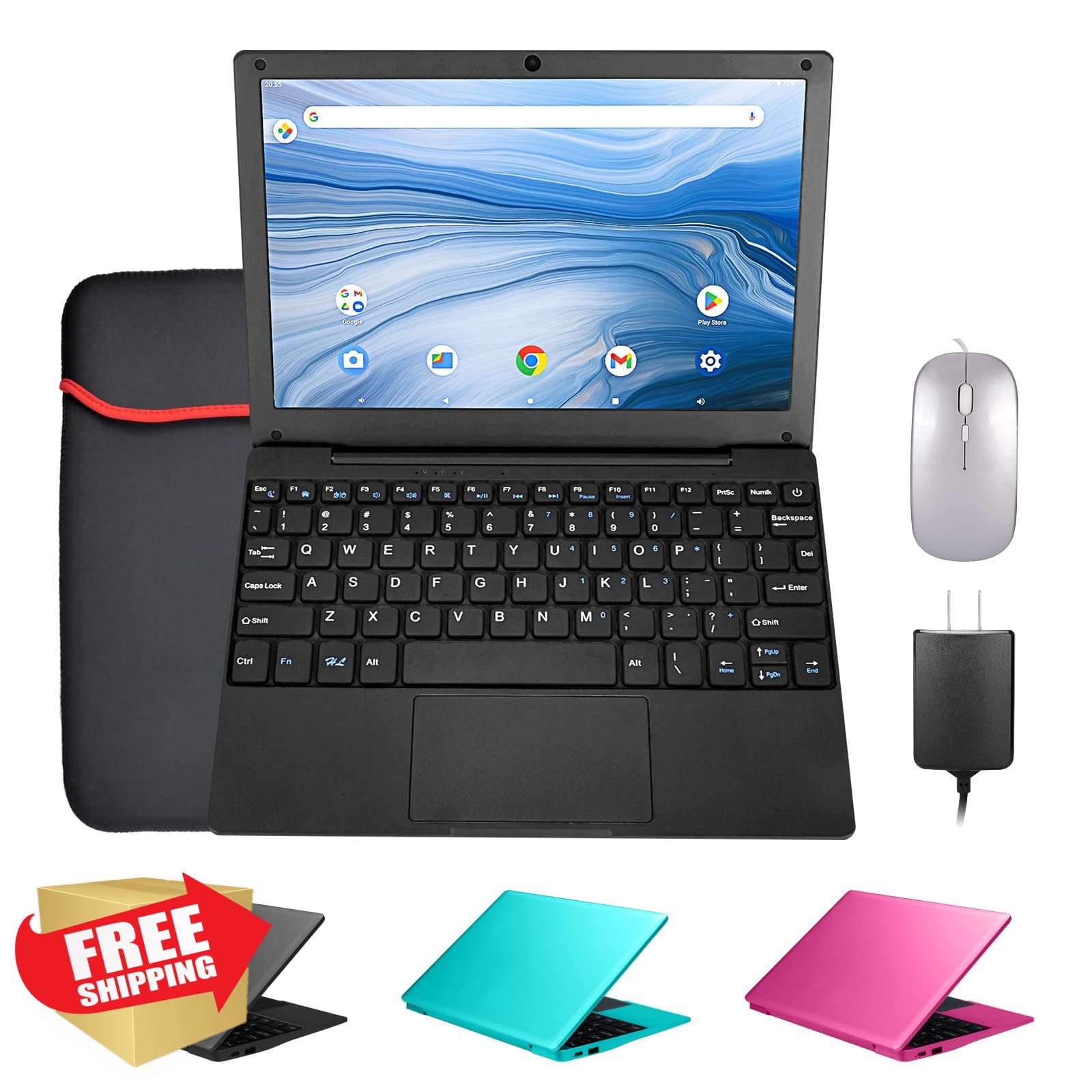 ZHAOHUIXIN 10.1″ Android 12 Laptop Black