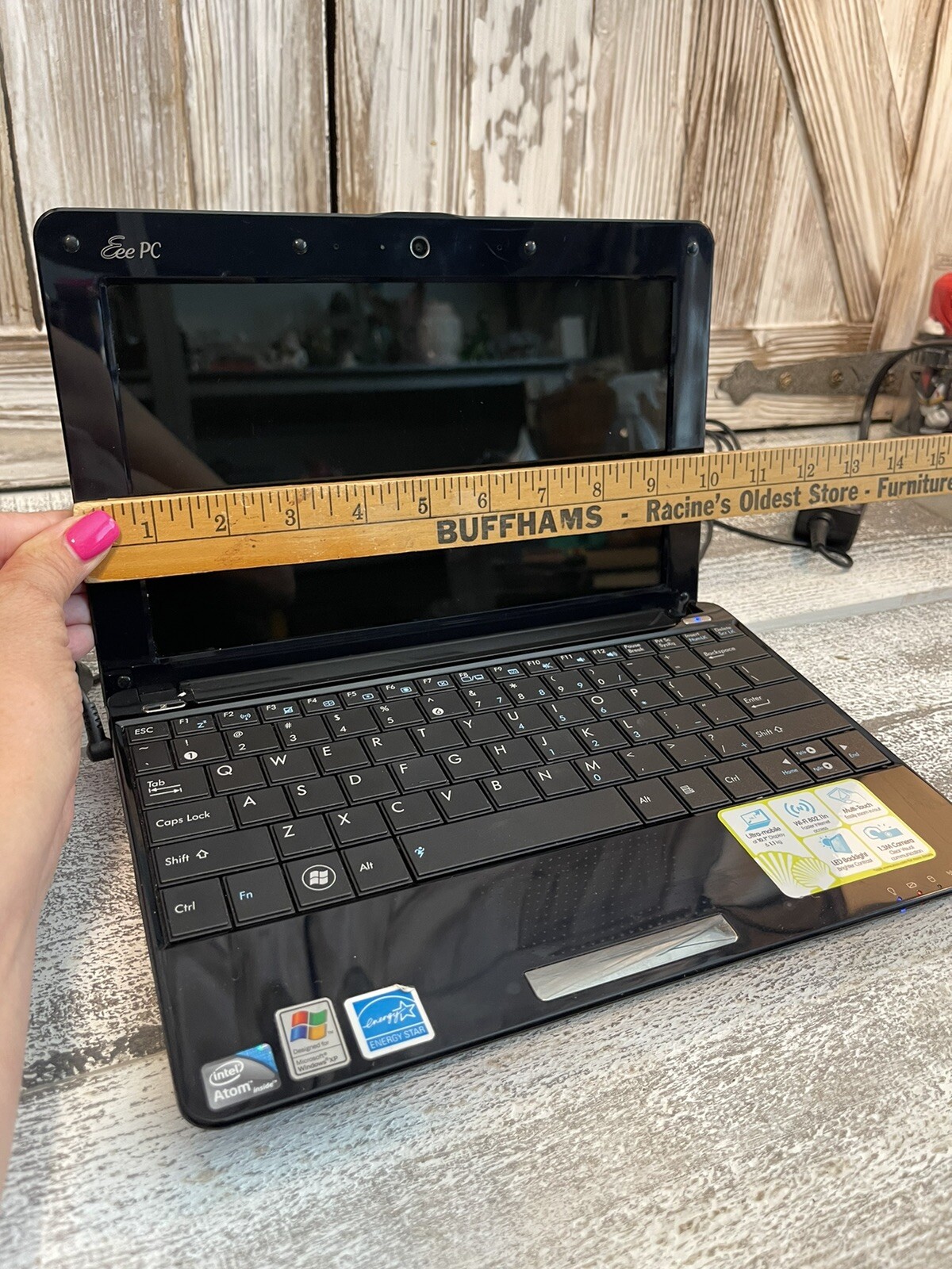 ASUS Eee PC MINI NOTEBOOK 1005HAB BLACK 1G DDR2, ATOM270, WI FI, CAMERA WINXP –